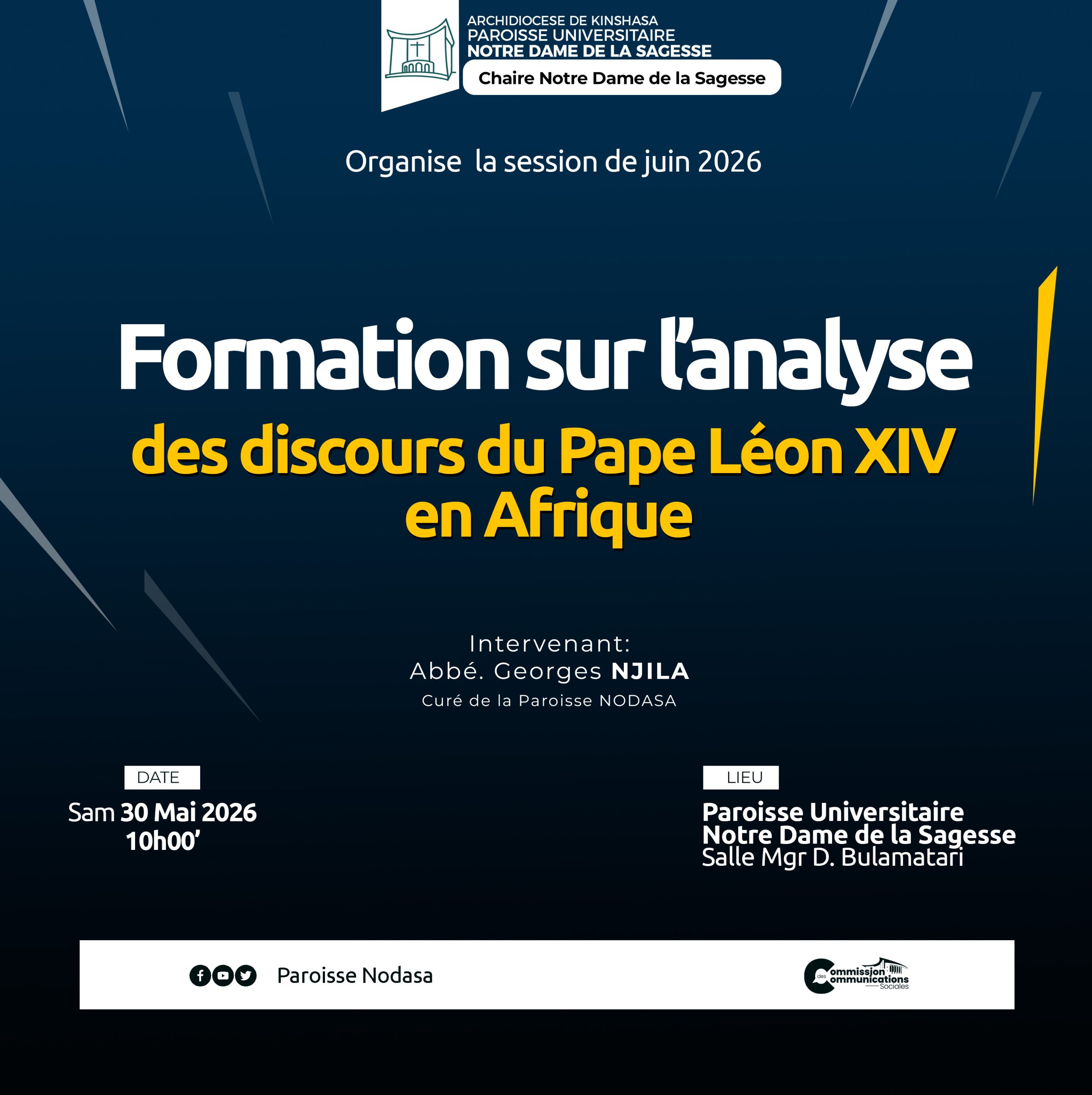 CHAIRE NODASA – SESSION DE JUIN 2026