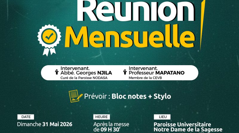 RÉUNION MENSUELLE DE LA CEVB SAINT FRANÇOIS