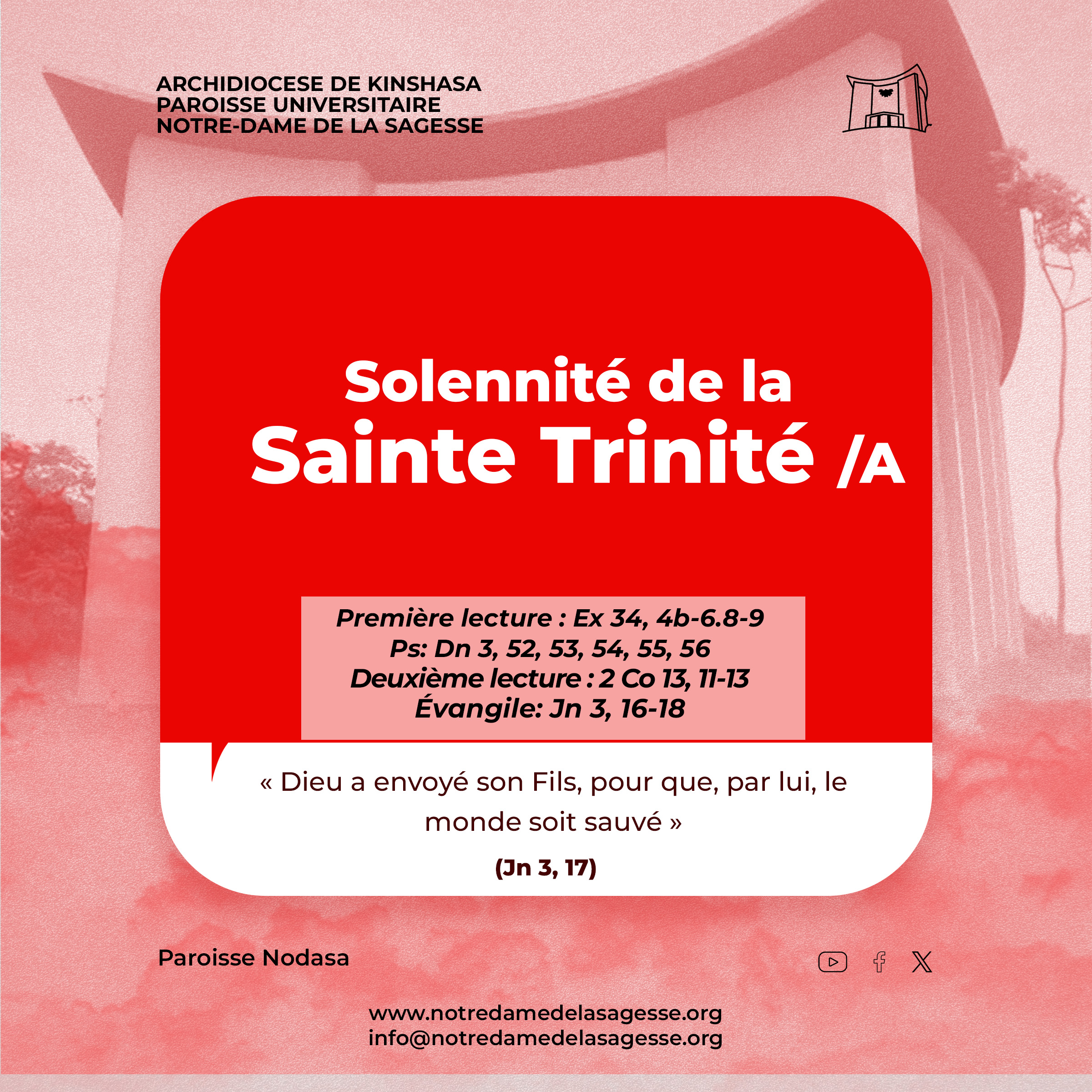 SOLENNITÉ DE LA SAINTE TRINITÉ /A