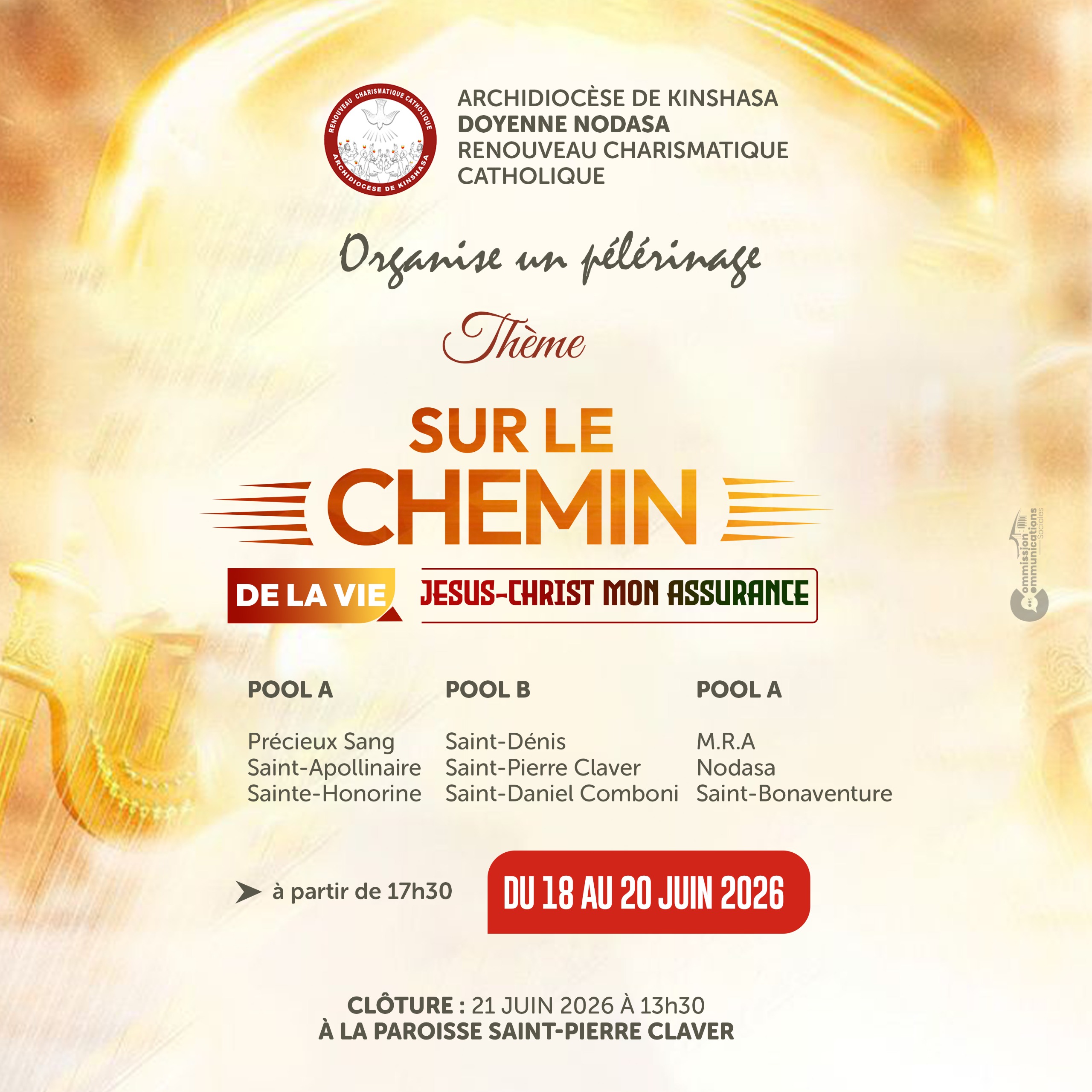 PÈLERINAGE DU RENOUVEAU CHARISMATIQUE CATHOLIQUE – DOYENNÉ NODASA