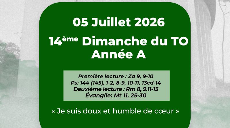 14ème DIMANCHE DU TEMPS ORDINAIRE | ANNEE A