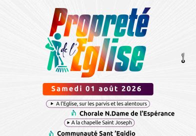 PROPRETÉ DE L’ÉGLISE