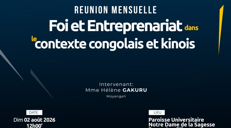 FOI ET ENTREPRENEURIAT DANS LE CONTEXTE CONGOLAIS ET KINOIS